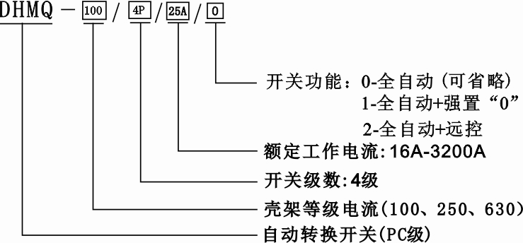 雙電源型號說明